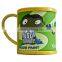 sport style colorful words engraved cool football pattern 3D silicone mug