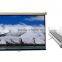 Scraping white plastic Manual screen wall mount touch projection screen