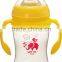 Customer brand and logo name with handle plastic baby bottles