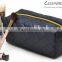 2016 fashion satin quilting travellling toiletry bag with gold zip for man