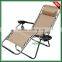 Black Garden Folding Reclining Chair Zero Gravity Chair With Table