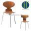 Modern Arne Jacobsen ant chair stackable plywood dining chair