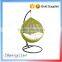 Cheap price indoor outdoor patio rattan wicker hanging egg swing chair with metal stand