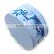 Cute round tin container with clear window
