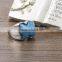 2016 New arrival fashion wholesale blue turquoise lovely bear finger ring