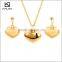 wholesale fashion love shape gold plated jewelry set from china