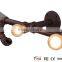 Manufacture Modern European Style Vintage Art waterpipe wall Lamp with 8 LED heads Edison Bulb