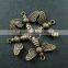 15x20mm Vintage Brass Bronze Bees Bugs Antiqued DIY Pendant Charm Supplies Findings 1810186