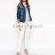 girls hot fashion navy blue denim jacket