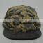 Camo Flat Bill Cap,plain Brim Abapback Hat