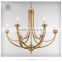 Home indoor decorative lighting modern antique bronze hanging candle chandelier pendant light