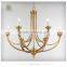 Home indoor decorative lighting modern antique bronze hanging candle chandelier pendant light