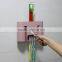 Dustproof Toothbrush Holder Hands Free Toothpaste Squeezer with 2 Ringing Mugs Free Cleaning Brush Family Bathroom Organizer