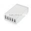 phone charger factory 5v 8a 40w 5 port usb charger with US cable