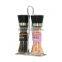 Gourmet Black Peppercorn 110g and Himalayan Pink Salt Crastal 210g Gift Set with Adjustable Recyclable Refillable Grinder