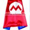 Hotsale Superhero Kids Fancy Dress Gift Super Mario Cape and Mask