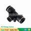 Wholesale JULY Factory Made PGT China manufacturer plastic pneumatic tee quick fittings