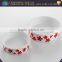 Red Flower Decal Pet Feeder, Ceramic Pet Bowl