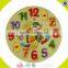 Wholesale cute wooden numbers clock jigsaw toy educational wooden numbers clock jigsaw useful preschool baby puzzle W14B040