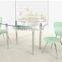 Modern Kitchen Round Table Dining Room Furniture Glass Dining Set