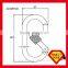 2442KTL Galvanized Twist Lock Galvanized Steel Oval Round O Ring Carabiner