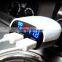 CE Approved Hot Sell 2 USB Adapers Car Charger with Digital Readout