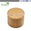 Round Bamboo Salt Box with Magnetic Closure is Eco-Friendly, 100% Organic bamboo, Professional-Grade, salt and pepper shaker