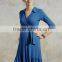 ladies formal one-piece dresses classic collar elbow length sleeves Nursing Shirt Dress maternity clothing wholesale
