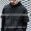 Fashion fake 2 pieces black long sleeve fullover hoody for young men