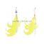 2015 Bohemian Jewelry Earring,Pretty Feather Beach Holiday Earrings,Night Bar Dancing Earrings