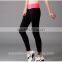 Ladies' Sports Wear Fashion Yoga Pants Black Plain Ninth Pants Running Pants Fitness Pants Sports Back Step with Zipper Pants