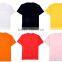 Solid color simple round neck cotton tshirts