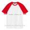 High quality plain custom raglan sleeve t-shirt