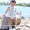 2017 New Arrive Littler Girls Easter Bunny Halter Dress Baby Kids Cute Holiday Clothing