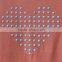cheap lady strass print short sleeve t-shirt with O-neck