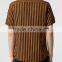 Hot Selling Latest Shirts Pattern for Men,fashion Bold Stripe Short Sleeve Shirts for Men 2016