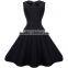 Walson Women retro popular party dresses lady tube short V-neck mini casual clothing pinup hip hop vintage dress