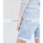 2017 hot sale OEM fashion style high-rise cotton boyfriend blue denim jeans shorts