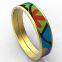 Stainless Steel Gold Plated Bracelet Women Colorful Enamel Bangle