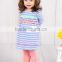 wholesale stripe ruffle christmas printed custom boutique kids wear