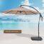 Top quality outside sunshade umbrella with hand push and banana shape