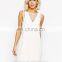 2015 New Model Bridesmaid White Lace Detail Girl Dress, latest dress designs for ladies