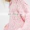 Womens Handmade Crew Neck Pullover Loose Oversized Kintted Sweater