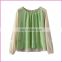sun-proof stitched chiffon blouse long sleeve