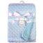 Cheap Blue Color Boy Minky Dot Fabric Baby Blanket