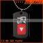Fashion various colors custom epoxy dog tag with logo printed