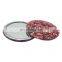 mini size round shape custom logo metal personalized makeup mirror