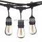 48FT Outdoor String Lights Set E26 S14 Edison Bulbs Included Waterproof Belt Connectable Bistro Camping String Lights