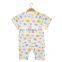 Two Layers High Density Muslin Cotton Baby Romper Clothing for Newborn Infant with Button Summer