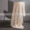 Cheap Custom Lamb Cashmere Cream Hotel Throw PV Fleece Blanket In Bulk